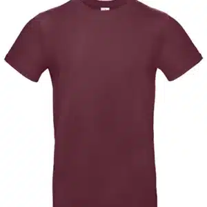 B&C E190 Shirt Baumwolle burgundy