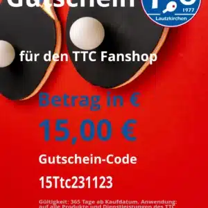 15 € Gutschein TTC