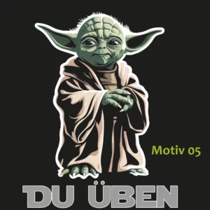 05 Motiv-Shirt schwarz In Geduld du üben dich musst